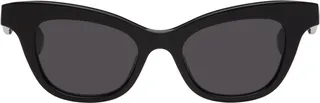 Alexander McQueen Black Cat-Eye Sunglasses