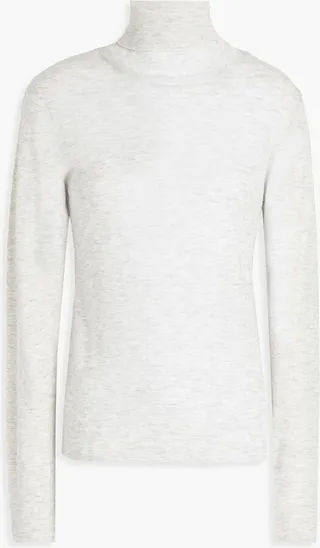 Secret mélange wool turtleneck sweater