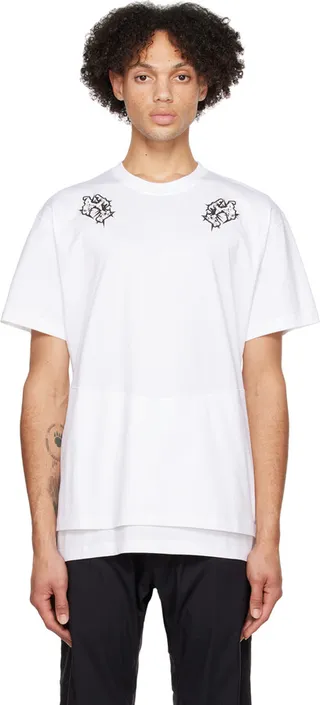 ACRONYM White Layered T-Shirt