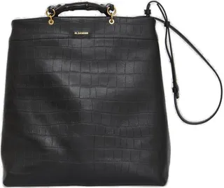 Jil Sander Embossed Bamboo Tote Bag