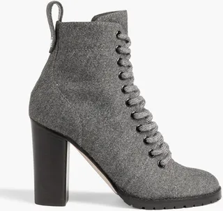 Cruz 95 lace-up felt ankle boots
