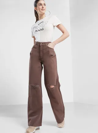 Small Signature Extra Wide Twill Pants