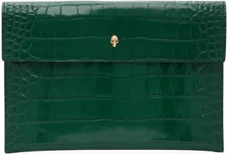Alexander McQueen Green Skull Envelope Pouch