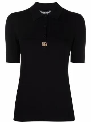 Logo-Plaque Short-Sleeved Polo Top