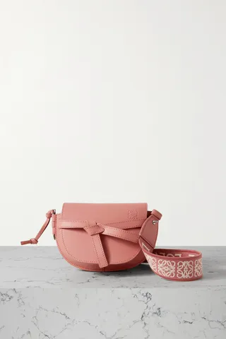 Loewe - Gate Mini Canvas Jacquard-trimmed Leather Shoulder Bag - Orange