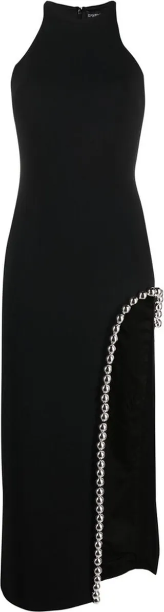 Ball Chain-Trim Midi Dress