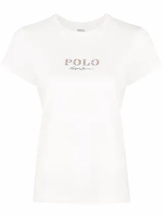 beaded POLO T-shirt