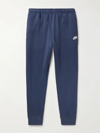 Sportswear Club Slim-Fit Logo-Embroidered Cotton-Blend Jersey Sweatpants