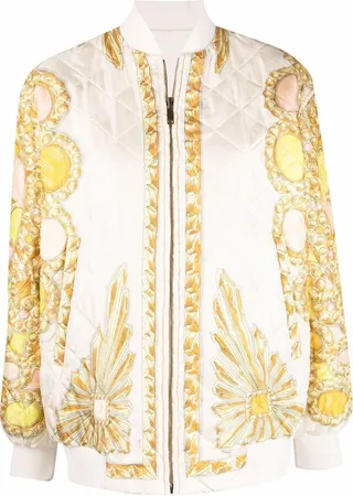Nappine-print bomber jacket