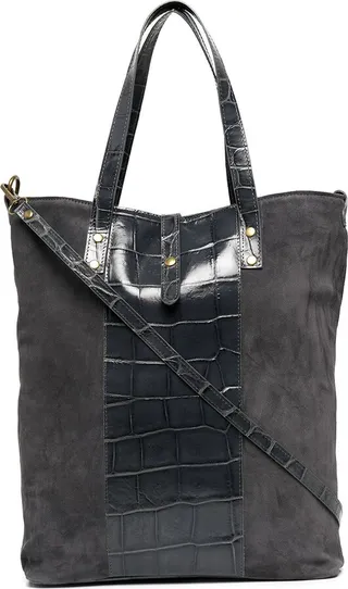 Ida contrast-panel shopper bag