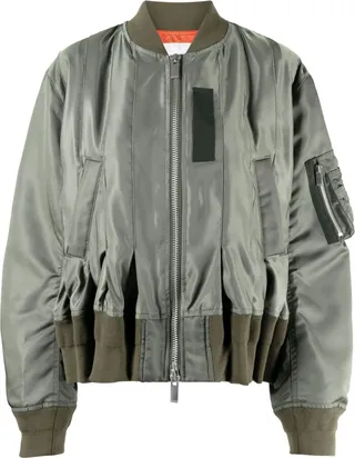 Satin-Finish Bomber Jacket