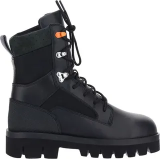 Heron Preston Panelled Lace-Up Combat Boots