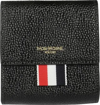 Thom Browne Large Logo-Stamp Striped Coin Case