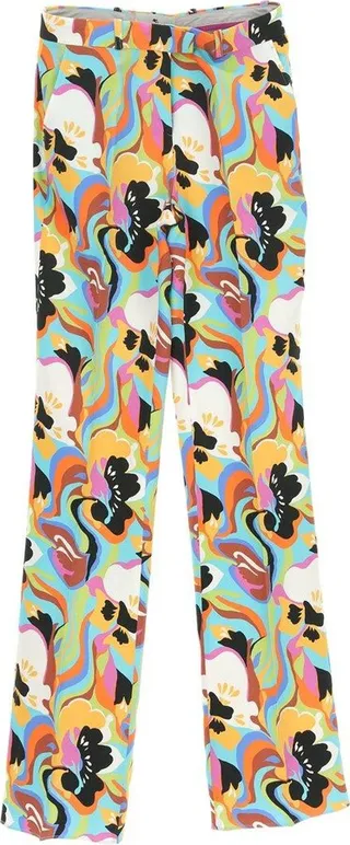 High Waist Floral Printed Trousers
