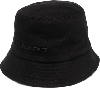 Haley embroidered-logo cotton bucket hat