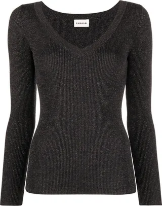 Slim V-neck Pullover