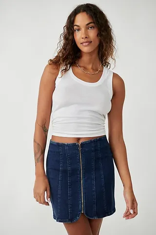 Layla Denim Mini Skirt by We The Free at Free People