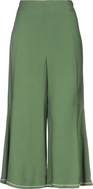 Cropped Pants Military Green