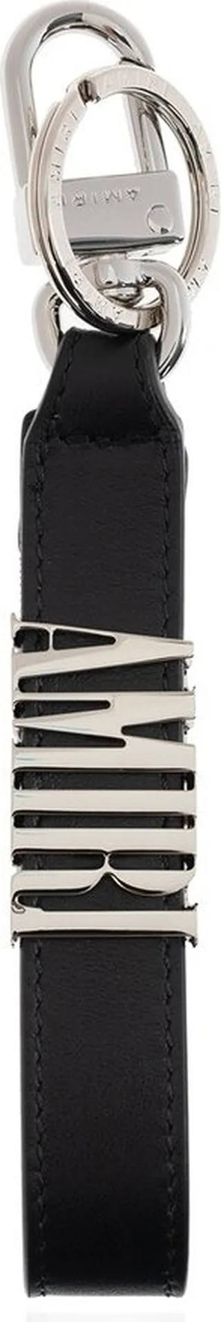 Amiri Logo-Plaque Swivel-Clasp Keychain