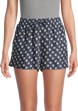 Simple Drawstring Silk Shorts