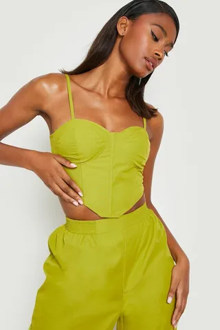 Cupped Lace Up Back Corset