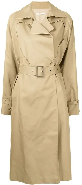Heart-Cut Belted Trench Coat