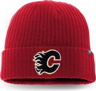 Men's Fanatics Branded Red Calgary Flames Core Primary Logo Cuffed Knit Hat