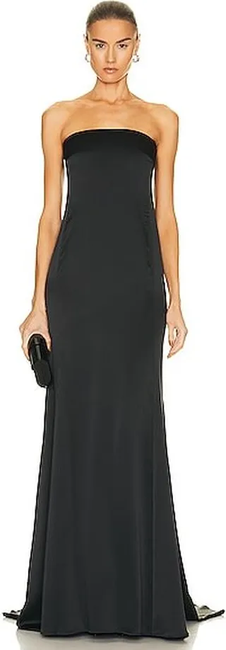 NILI LOTAN Esmee Strapless Gown in Black