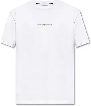 Stone Island Logo Printed Crewneck T-Shirt
