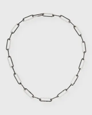 White Gold Black and White Diamond Necklace