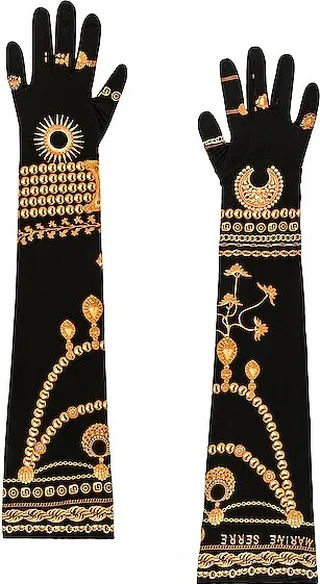 Marine Serre Regenerated Gloves in Black