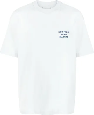 slogan-print crew neck T-shirt