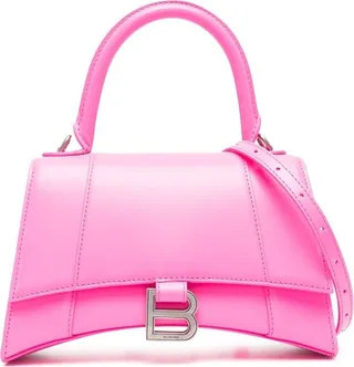Hourglass leather tote bag