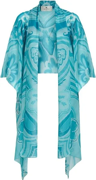 Etro Asymmetric Graphic-Print Jacket