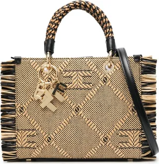 Fringed Raffia Tote Bag