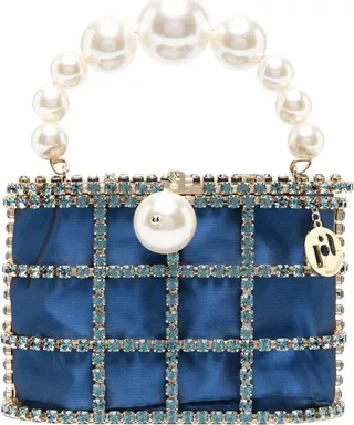 Blue Holli Crystal Mini Bag