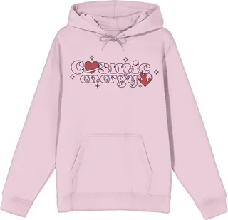 Cosmic Energy Long Sleeve Cradle Pink Adult Hooded Sweatshirt-Medium