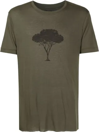 tree-print detail T-shirt