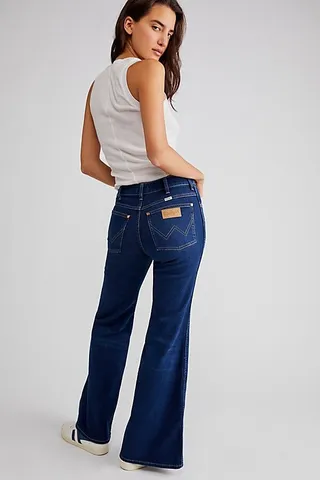 Wrangler Wanderer High-Rise Flare Jeans by Wrangler at Free People