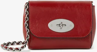 Lancaster Red Lily Mini Leather Cross-body bag