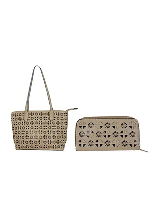 Tote Bag With Pouch Beige