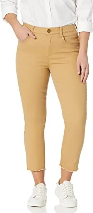 Democracy Women's Petite Ab Solution Scallop Edge Jean