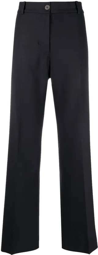High-Waisted Straight-Leg Trousers