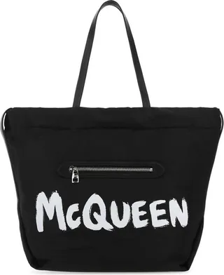 Alexander McQueen Logo Printed Tote Bag
