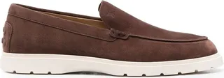 Suede Almond-Toe Loafers