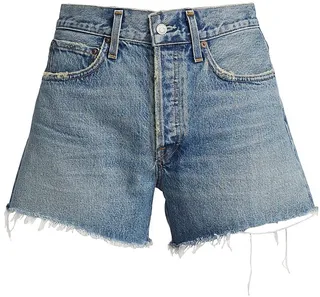 Parker Mid-Rise Distressed Denim Shorts