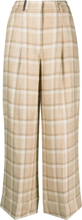 Wide-Leg Cropped Trousers