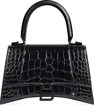 Hourglass XS Handbag Crocodile Embossed