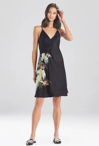 Sansui Embroidered Silk Chemise