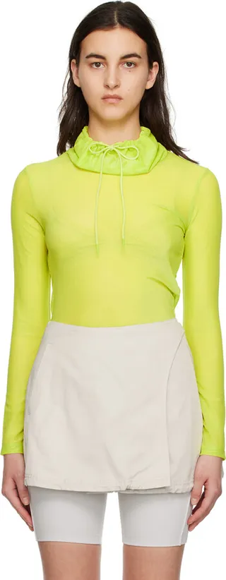 TheOpen Product Green Drawstring Turtleneck